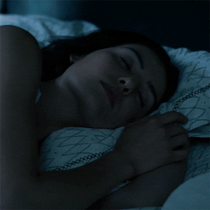 Woman sleeping peacefully through the night